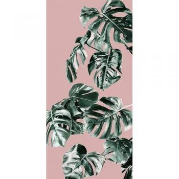 Papel Pintado No Tejido Komar Panel Monstera Rosé, 100x250 cm, Ancho de 100 cm