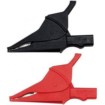Chauvin Arnoux Pinzas de cocodrilo CAT IV-1000V, 4 mm, 15 A, color rojo y negro