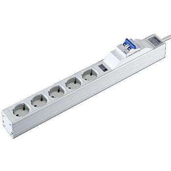 Rittal DK 7240.110 Grey Aluminum Power Strip with 3 Outlets