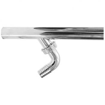 Manguito Cromado para Desagüe de Lavadora Diámetro 32 x 250 mm