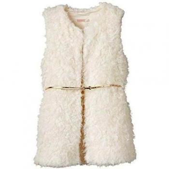 Billieblush FOURRURE-Abrigo Niñas,    Blanco