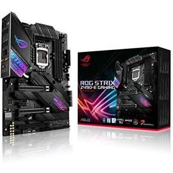 ASUS ROG STRIX Z490-E GAMING - Placa Base Gaming ATX Intel de 10a gen LGA 1200 con VRM de 16 fases, WiFi 6, LAN 2.5 Gigabit, dual M.2 con disipación, USB 3.2 Gen 2, SATA e iluminación RGB Aura Sync