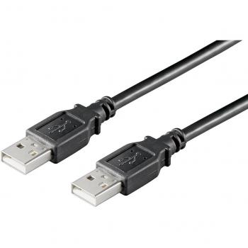 Cable USB 2.0 Microconnect 0.5m Negro Conector A-A