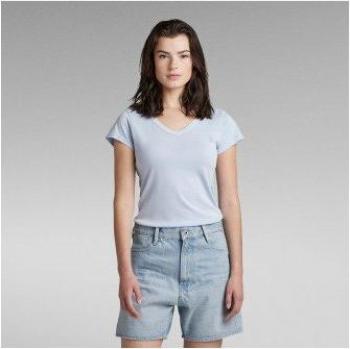 Camiseta de mujer G-Star Eyben azul con cuello pico y manga corta