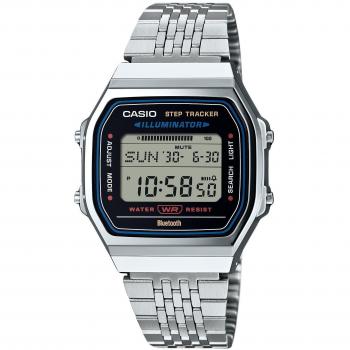 Casio Vintage Digital Smartphone Link Stainless Steel Quartz Unisex Watch - Black ABL-100WE-1A