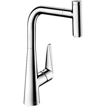 Hansgrohe 72821000 Talis Select S Grifo Monomando de Cocina con Ducha Extraóble, Cromo, Altura del pico 300 mm