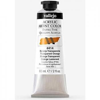 Vallejo Acrylic Artist Color 16414 Transparent Orange