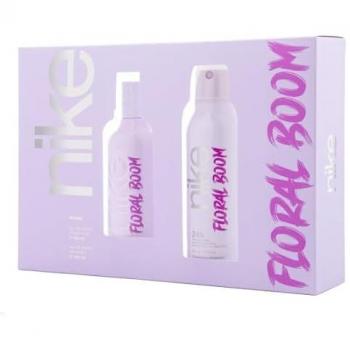 Estuche de Regalo Nike Floral Boom Mujer - Eau de Toilette 100 ml + Desodorante 200 ml, Aroma Almizclado Floral