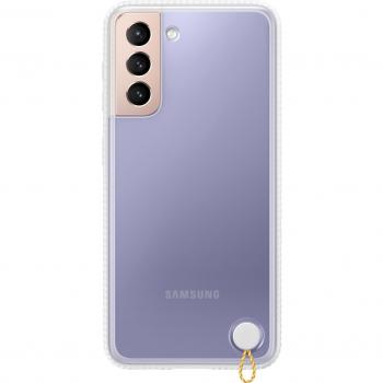 Samsung Clear Protective Cover EF-GG991CWEGWW Funda para Samsung Galaxy S21, Transparente con Borde Blanco