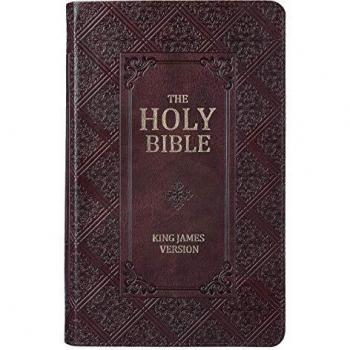 KJV Giant Print Lux-Leather Pattern Dark Brown
