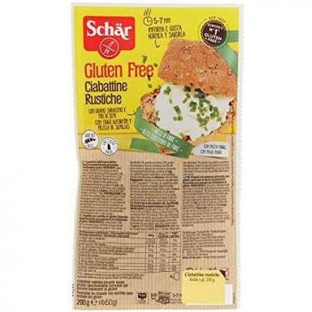 Dr. Schar Ciabattine Rustiche Pan - Paquete de 4 x 50 gr - Total: 200 gr