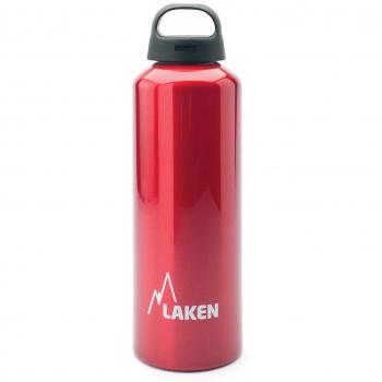 Laken Classic Botella de Agua Cantimplora de Aluminio con Tapón de Rosca y Boca Ancha, 1L Rojo