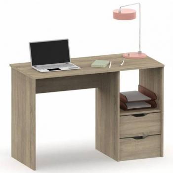 Mesa Escritorio Eko con 2 Cajones en Color Roble 76x115x50 cm