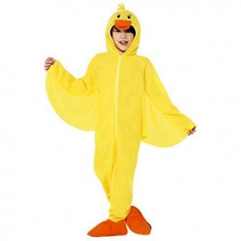Smiffy'S 27995L Traje Pato, Amarillo, Todo En Uno Con Capucha, Amarillo, L - Edad 10-12 Años