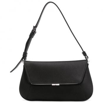 Amina Muaddi Women's Ami Mini Satin Shoulder Bag - Black, Size UNI