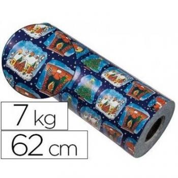 PAPEL FANTASIA VERJURADO 7002-62 NAVIDAD BOBINA 62 CM 7 KG
