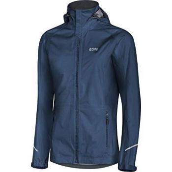 GORE Wear Chaqueta impermeable con capucha de running para mujer, R3 Women GORE-TEX Active Hooded Jacket, 36, Azul oscuro, 100071