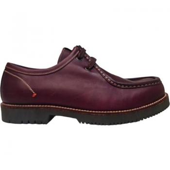 Zapato Riverty Sodin de cuero con cierre de cordones para hombre en color burdeos