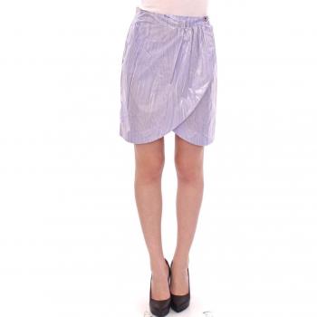 Licia Florio Purple Viscose Above-Knee Wrap Skirt - IT42|M