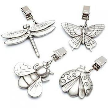 Kitchencraft Pesas para Mantel Insectos Gris 4 Piezas