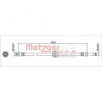 Latiguillo de freno delantero derecho METZGER 4111811 para Mercedes Marco V-Klasse y Vito