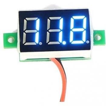 DEOK 2-cables Digital con 12 V voltaje la Batería de Panel metros de LED azul 2,80-32V DC