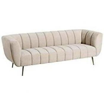 Denzzo Ixia - Sofá de 3 plazas, tejido beige