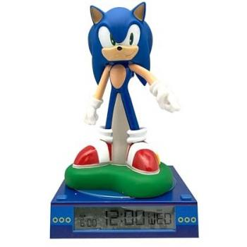 Lámpara 3D Sonic El Erizo con Reloj Despertador y Sonidos