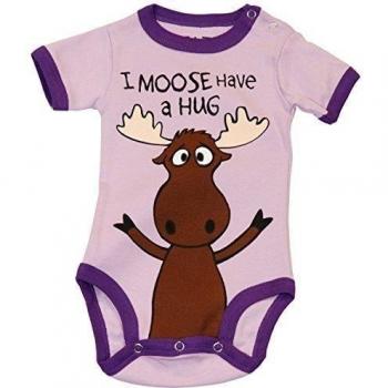 LazyOne Niñas Moose Hug Mameluco Bebé 18 Meses