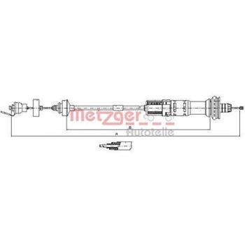 Cable de embrague Metzger 11.3029 para Peugeot 206 y 206+