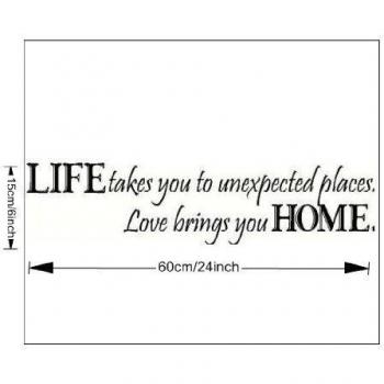 Life Takes You to Unexpected Places Word Art Decor Home Decor Wall Sticker by decalgeek