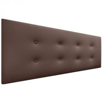 Cabecero Tapizado de Polipiel AQUALINE Pro con 2 Hileras de Botones - Chocolate (160x50cm, para camas 150/160)