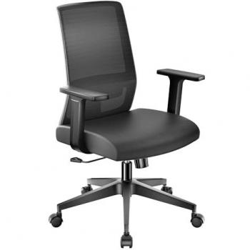 Silla de Escritorio Ergonómica con Soporte Lumbar Ajustable en Altura y Respaldo Transpirable - Capacidad Máx. 120 kg