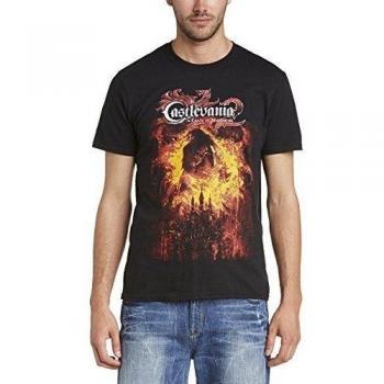 Castlevania - Camiseta de manga corta para hombre, color negro, talla s