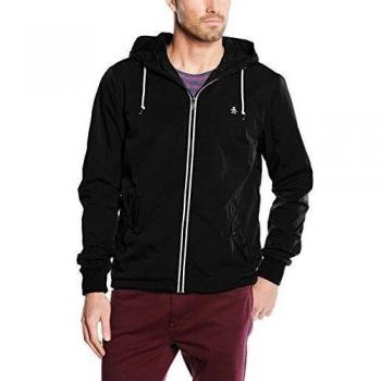 Original Penguin Hooded Ratner - Abrigo para hombre, color true black, talla M