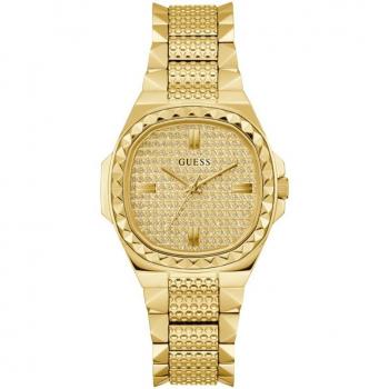 Guess Rebellious GW0601L1 Ladies Watch - Reloj de mujer con diseño atrevido y correa dorada