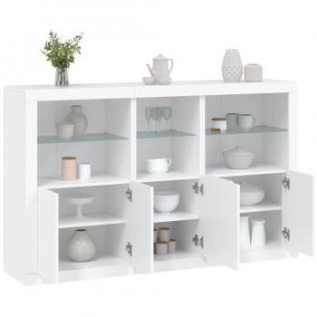Aparador Sideboard con luces LED blancas 162x37x100 cm