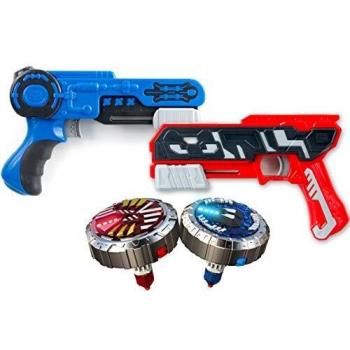 Silverlit - Spinner Mad Battle Edition Firestorm vs Mega Wave - Conjunto de 2 Peonzas de Batalla