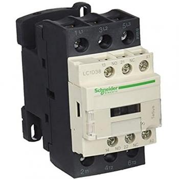Contactor Schneider Electric TeSys D LC1D38FE7, 3 polos, 1NA/1NC, corriente nominal de 38A, bobina de 115V AC, frecuencia de 50/60Hz, dimensiones