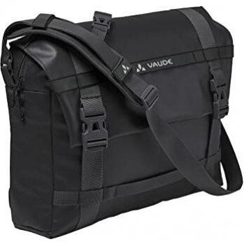 Vaude Mineo Messenger 22 - Bandolera de montaña, color negro, capacidad de 22 litros, diseño unisex, resistente al agua, múltiples compartimentos y bolsillos organizadores