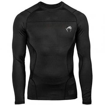 Venum G-Fit Rashguard De Mangas Largas, Hombre, Negro, S
