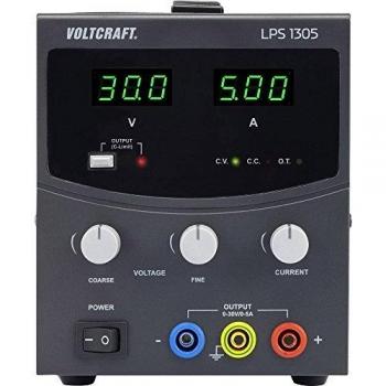 VOLTCRAFT LPS1305 PSU de banco voltaje ajustable 0 30 V DC 0 5 A 150 W No. de las salidas 1 x