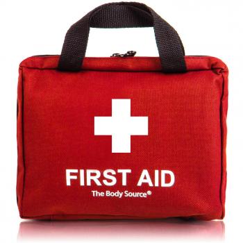 Active Era Botiquín de Primeros Auxilios de 90 Piezas con Hielo, Kit de Lavado de Ojos, Manta de Emergencia para el Hogar, Coche, la Montaña y la Oficina
