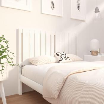 Cabecero de cama de madera maciza de pino blanco 125,5x4x100 cm