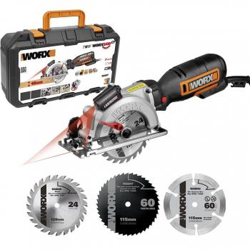 Sierra circular eléctrica portátil WorxSaw XL WX437 de 800W con disco de 120mm