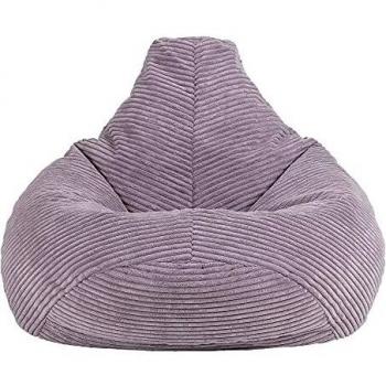 Sillón Puff Infantil Dalton de Terciopelo Corduroy - Púrpura - 65x69 cm