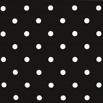 Telas Jolee blanco y negro lunares PVC Vinilo Rectangular Mantel, negro/blanco, 140cm x 400cm