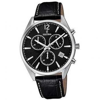 Festina Mens Chronograph Quartz Watch with Leather Strap F6860/8