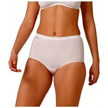 Sloggi Women's Basic+ Maxi Briefs 3 Pack - White - Size UK 20