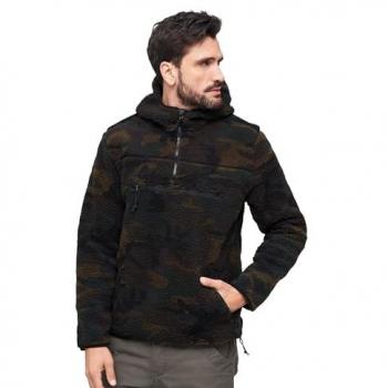 Brandit Teddyfleece Worker Pullover Jacket - Woodland - 6XL - Men's